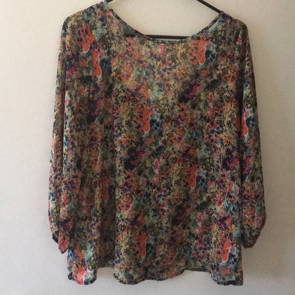 Bright multi-Colored Blouse!